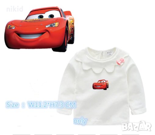Макуин Маккуин колите McQueen cars червена кола термо щампа апликация картинка за дреха