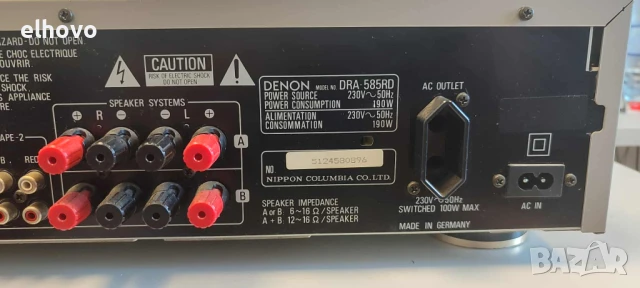 Ресивър Denon DRA-585RD, снимка 3 - Ресийвъри, усилватели, смесителни пултове - 50961979