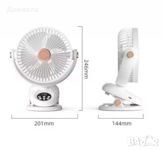 Настолен вентилатор с дистанционно управление, снимка 4 - Вентилатори - 50682101