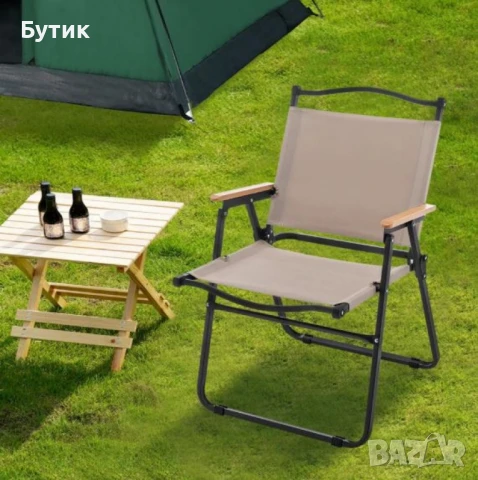 Сгъваем къмпинг стол с дървени подлакътници NS 3918/NS 3919, снимка 8 - Градински мебели, декорация  - 49908936