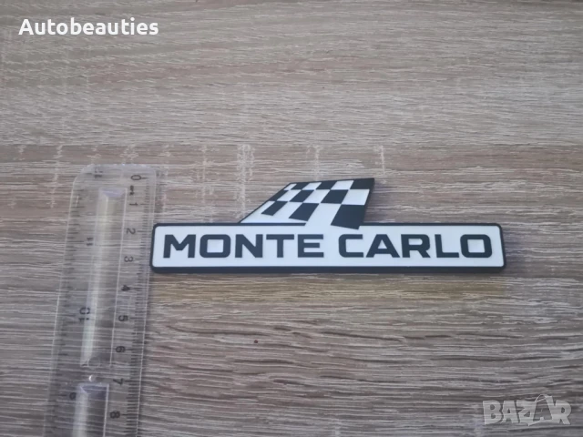 емблема Skoda Monte Carlo черно с бяло, снимка 5 - Аксесоари и консумативи - 51166616