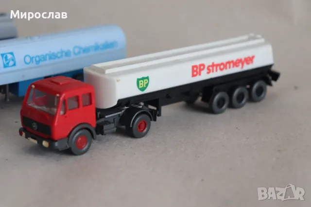 WIKING 1:87 H0 MERCEDES ЦИСТЕРНА КАМИОН МОДЕЛ ЛОТ 3 БР., снимка 5 - Колекции - 49411514
