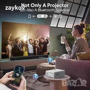 Мини проектор, 5G WiFi Bluetooth проектор Full HD 1080P, малък проектор, снимка 6 - Друга електроника - 47333672