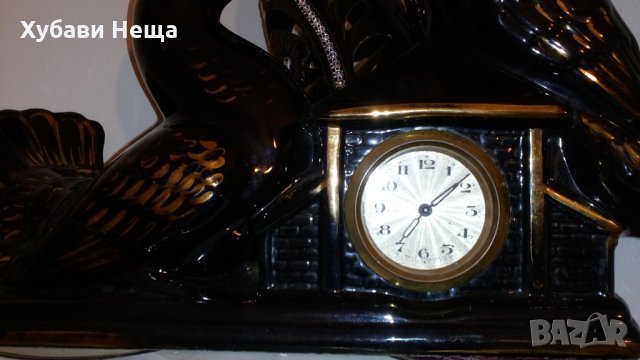 Часовник - каминен ,порцеланов , стар, снимка 2 - Антикварни и старинни предмети - 29803955
