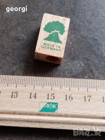 ретро немска дървена линийка с острилка за моливи, снимка 6 - Антикварни и старинни предмети - 44680350