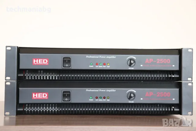 Професионален PA усилвател HED AP-2500 – 660W / 100V / 70V / 4-16Ω, снимка 5 - Ресийвъри, усилватели, смесителни пултове - 56225655