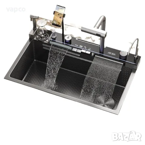 Модерна мултифункционална кухненска мивка с двовен водопад 20 в 1, снимка 2 - Мивки - 47368493