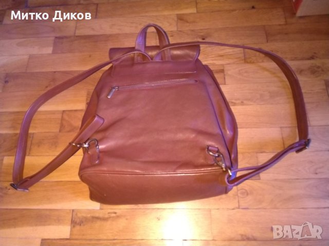 Texier made in France vintage маркова раница дебела естествена кожа 31х27х10см, снимка 11 - Чанти - 42704256