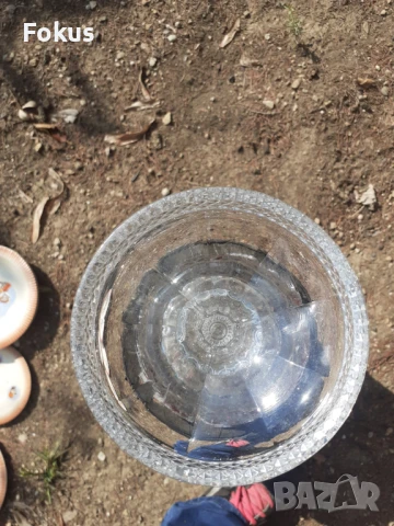 Голяма кристална ваза Бохемия, снимка 6 - Антикварни и старинни предмети - 50919191