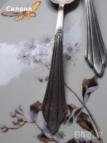 Посребрени десертни лъжички , снимка 3 - Прибори за хранене, готвене и сервиране - 52719916