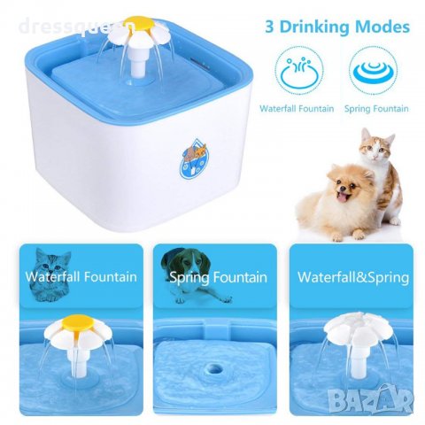 2490 Воден фонтан автоматичен за домашни любимци, снимка 11 - Други стоки за животни - 30760099