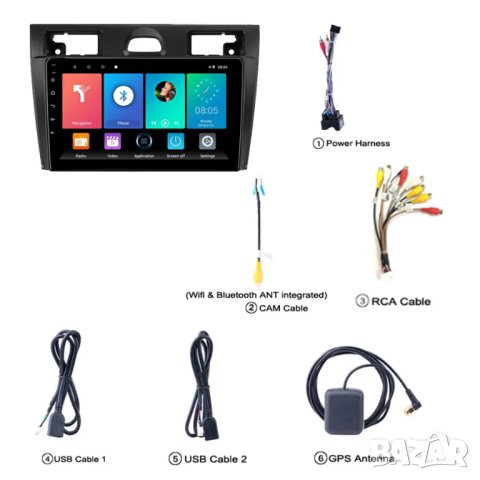 Мултимедия, Двоен дин, Навигация, за Ford Fiesta, Форд Фиеста, плеър, 9“ екран, Android, 2 DIN, снимка 7 - Аксесоари и консумативи - 44231323