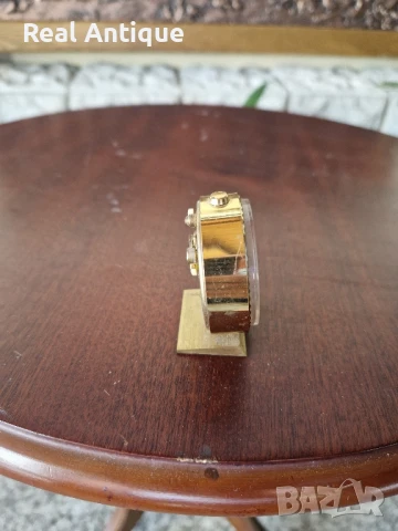 Рядък антикварен колекционерски бронзов мини механичен будилник Deluxe , снимка 4 - Антикварни и старинни предмети - 50605474