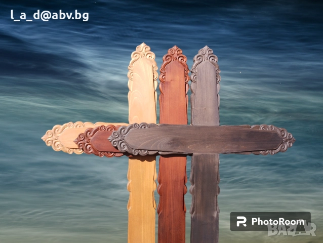 Дърворезбован кръст от липа, снимка 3 - Други - 51751796
