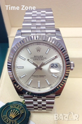 Rolex Datejust 41mm Steel Black Dial Diamond Automatic Мъжки / Унисекс Различни Варианти, снимка 14 - Мъжки - 54049361