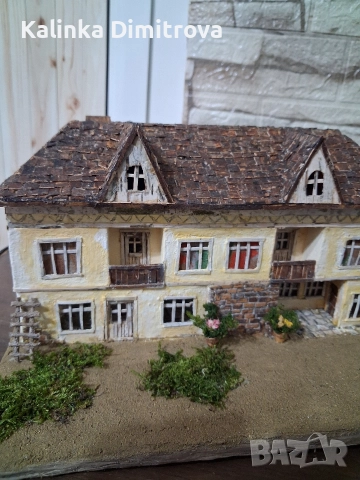 Макет на старинна къща-ръчна изработка., снимка 4 - Декорация за дома - 52806848