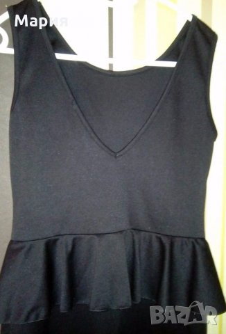 PIAZA ITALIA нова черна рокля с пеплум и гол гръб, снимка 6 - Рокли - 29231143