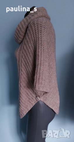 Два броя / Топло пончо тип пуловер / универсален размер , снимка 5 - Блузи с дълъг ръкав и пуловери - 44237207