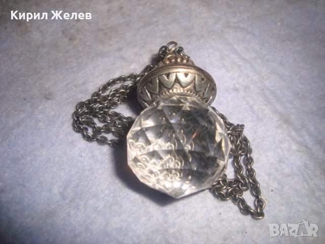 МНОГО ЕФЕКТНА ВИНТИДЖ АРТ ВИСУЛКА РЕТРО ВИНТИДЖ СТИЛ ФАСЕТИРАН КРИСТАЛЕН МЕДАЛЬОН 27901, снимка 9 - Колиета, медальони, синджири - 37096606