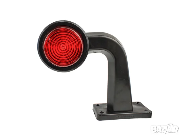 LED габарит рогче 18 LED под 90 градуса 170 mm червен