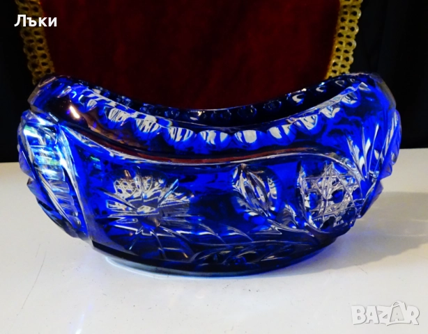 Бонбониера,оловен кобалтов кристал,ръчно шлифована 1 кг. , снимка 8 - Антикварни и старинни предмети - 52135925