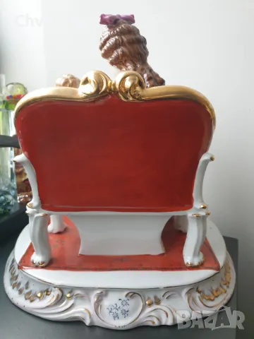 Барокова статуетка 36см-8кг/голяма стара немска порцеланова фигура-композиция/майка с деца, снимка 5 - Статуетки - 48197657