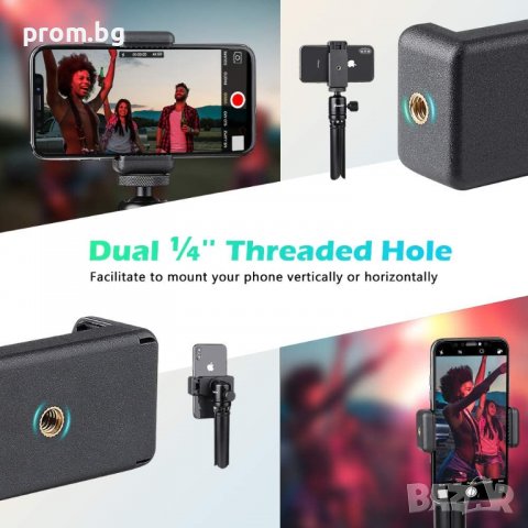 универсален държач за смартфон, адаптер за статив 55 см - 85 см, снимка 4 - Селфи стикове, аксесоари - 34850393