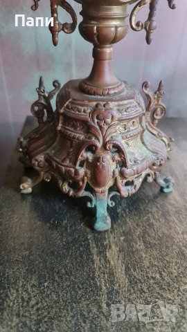 Бронзов свещник от 19-век., снимка 5 - Други ценни предмети - 42767659