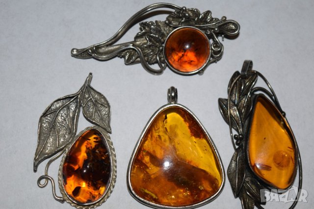 Сребро и кехлибар, снимка 3 - Други - 42378031