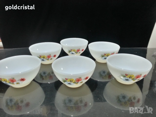 френски аркопал купички , снимка 2 - Антикварни и старинни предмети - 53144496