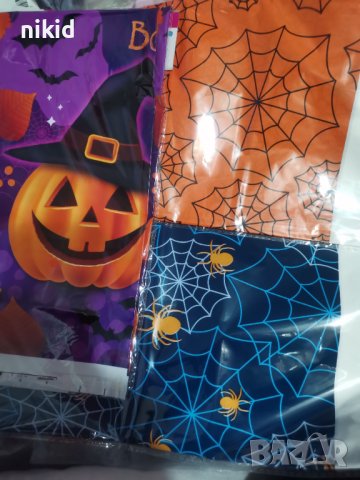 Паяжина Тиква Хелоуин Halloween найлонова покривка за парти