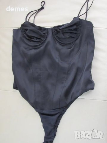 Оформящо дамско черно боди ZARA размер XS, снимка 2 - Корсети, бюстиета, топове - 48266117
