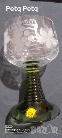 кристални чаши за вино/ракия , снимка 2 - Антикварни и старинни предмети - 53939413