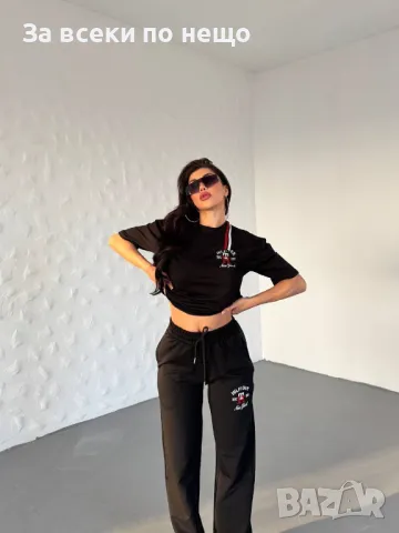 Tommy Hilfiger Дамски Спортен Комплект С Бродирано Лого Тениска И Долнище - 2 Цвята Код A508, снимка 6 - Спортни екипи - 50104509