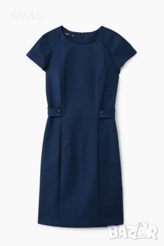 Нова рокля MANGO класическа тъмно синя с етикет S, снимка 2 - Рокли - 29347340