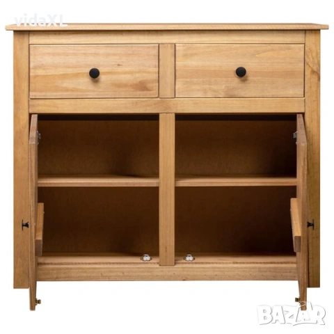 vidaXL Сайдборд, 93x40x80 см, бор масив, стил Панама(SKU:282697), снимка 2 - Други - 54179575