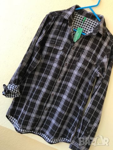 Нова мъжка риза Benetton, снимка 2 - Ризи - 29748994