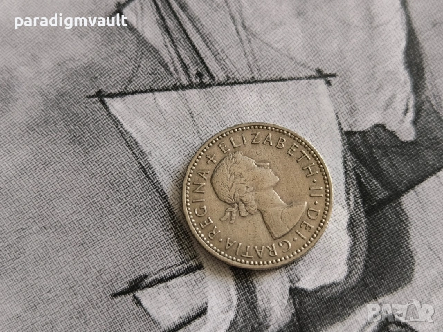 Монета - Великобритания - 1 шилинг | 1956г., снимка 2 - Нумизматика и бонистика - 54237953
