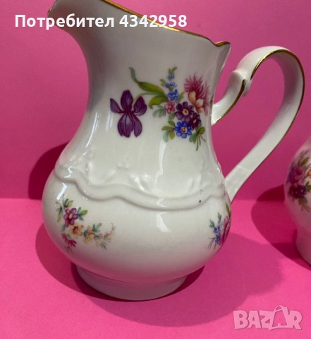 Kahla.Germany.1960-те.Кана за мляко и захарница., снимка 6 - Антикварни и старинни предмети - 52680056