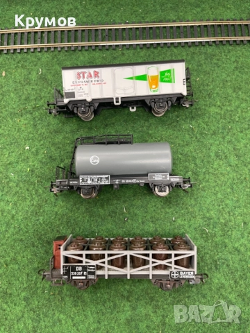 Вагон товарен цистерна 2-осен HO 1:87 влак ЖП модел