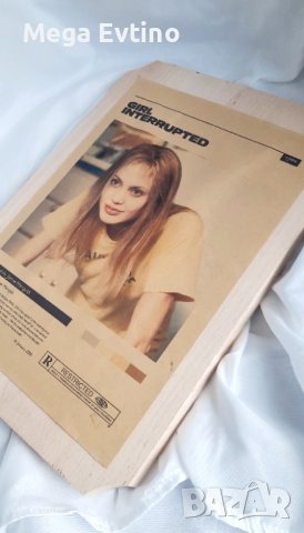 Дървена декоративна дъска Girl,interrupted / Луди години , снимка 3 - Картини - 39429779