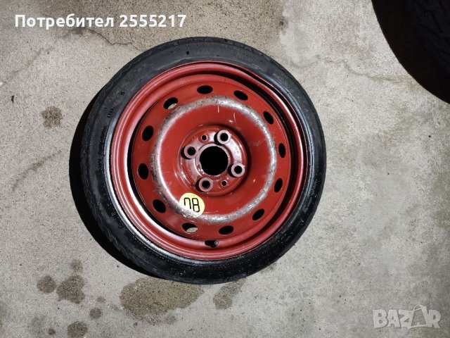 Резервна гума тип патерица за Фиат 14 цола 4х98, снимка 1 - Гуми и джанти - 39653613