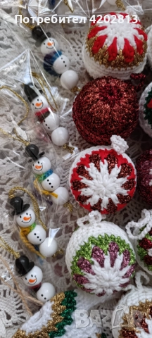 Ръчно изработени Коледни играчки , снимка 4 - Декорация за дома - 52384441