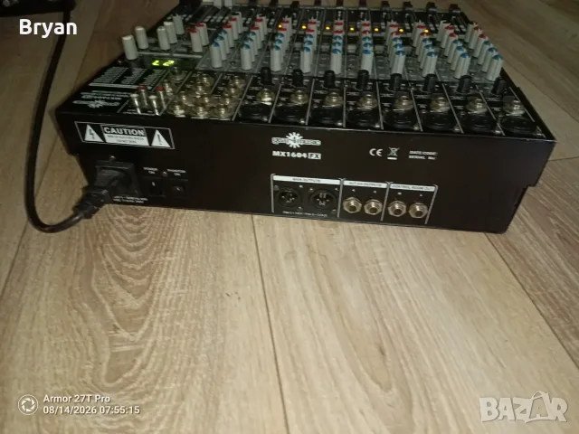 Gear4music 1604 fx mixer, mixing console, миш пулт 8+ 2 канала + ефект, снимка 4 - Ресийвъри, усилватели, смесителни пултове - 55737112