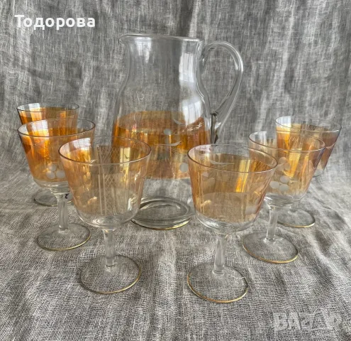 Винтидж сервиз за вино на Български производител 
