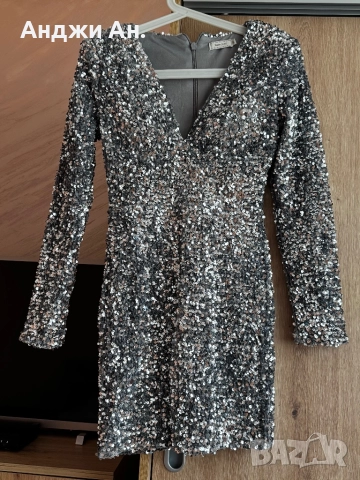 Рокля с пайети, снимка 5 - Рокли - 52578804