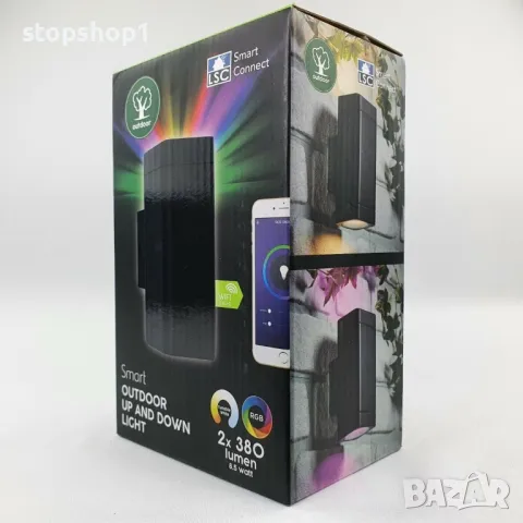 LSC Smart RGB двупосочна лампа за стена LSC Outdoor UP and Down LIGHT, снимка 5 - Външни лампи - 49167983