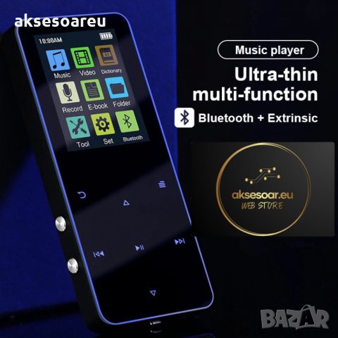 Портативен Bluetooth MP3 музикален плеър с 32GB карта памет преносим видео Player 1,8" LCD HD MP4 По, снимка 14 - MP3 и MP4 плеъри - 35154343