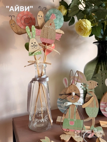 Великденска дървена декорация, снимка 9 - Декорация за дома - 54027381