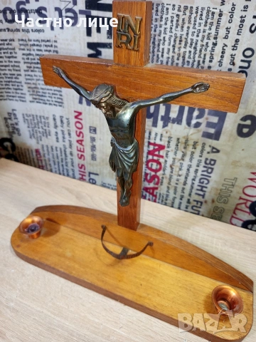 Старо разпятие/кръст, снимка 4 - Антикварни и старинни предмети - 54191809